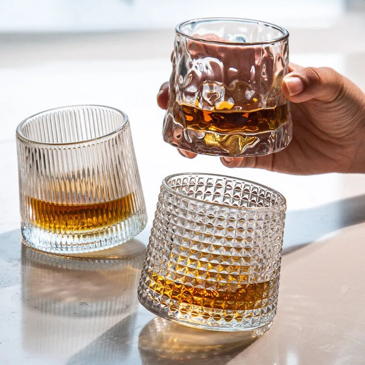 Connoisseur's Patterned Whiskey Glasses