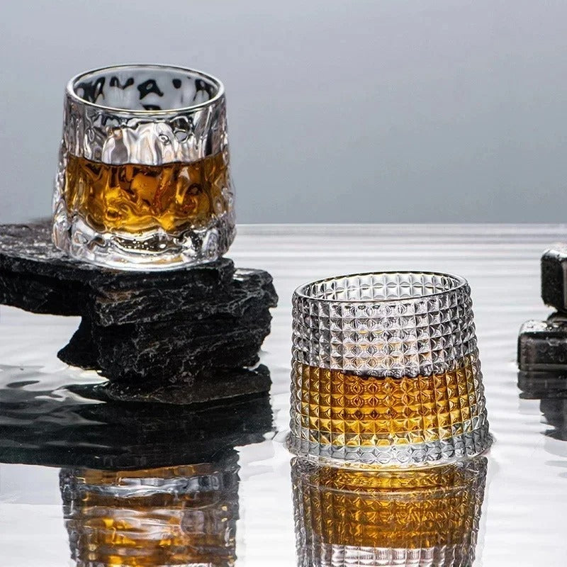 Connoisseur's Patterned Whiskey Glasses