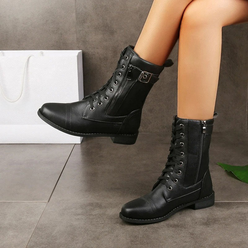 VALORIS - LEATHER ZIP BOOTS