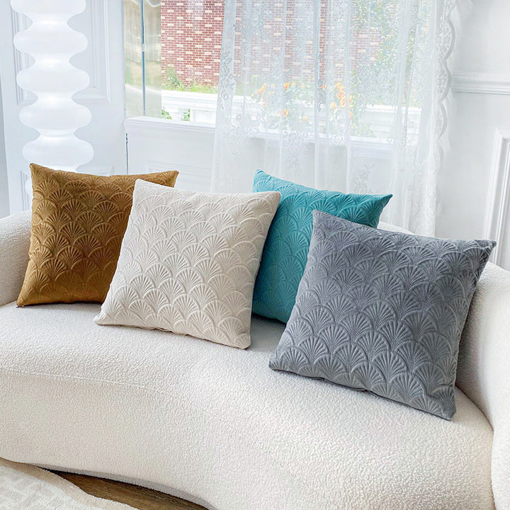 Velvet Scallop Pillow Cover