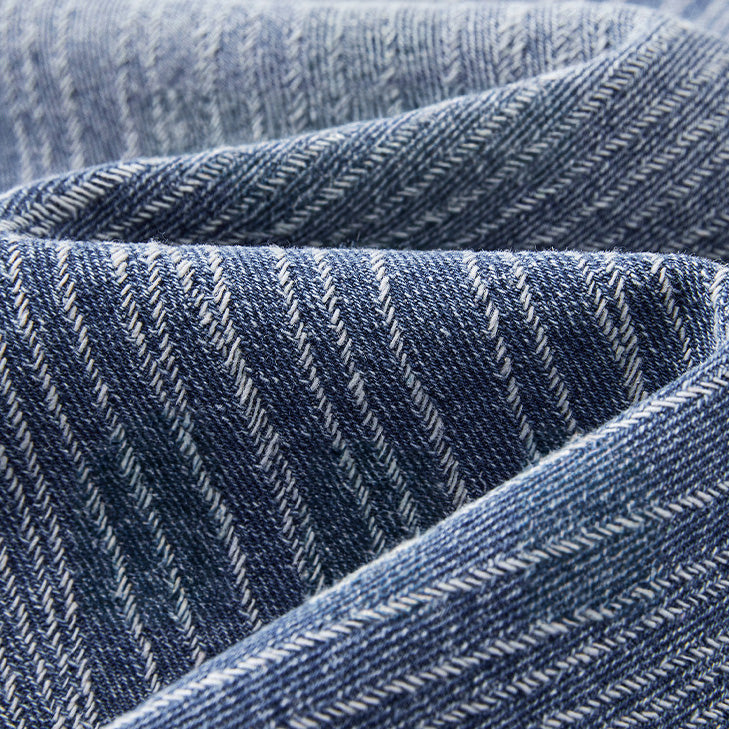 STRIPE - BAGGY DENIM JEANS