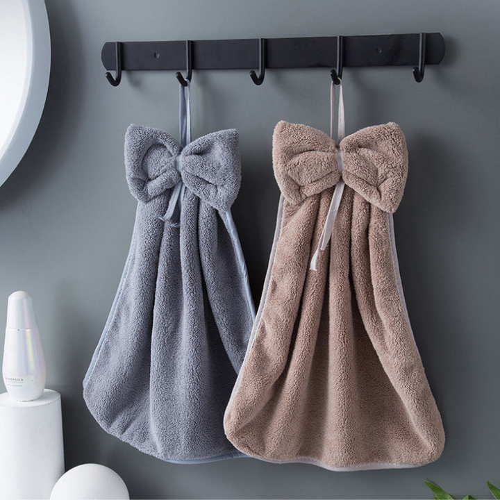 CoralBow Velvet Towels 4Pcs Set