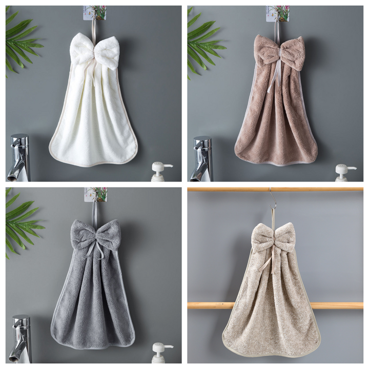 CoralBow Velvet Towels 4Pcs Set