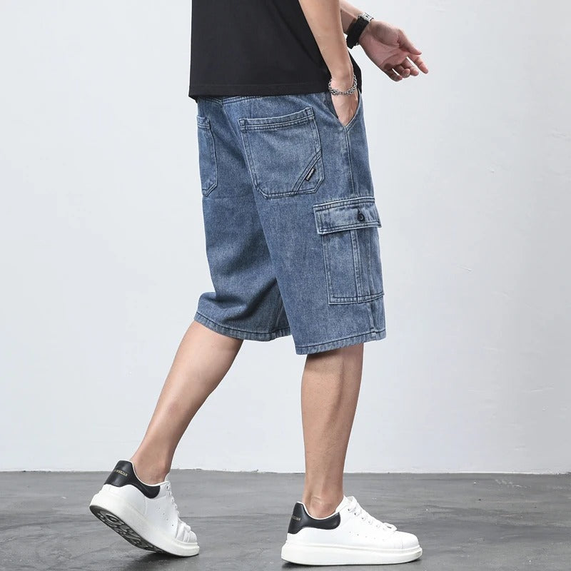 GRIT & GRAVEL - DENIM CARGO SHORTS