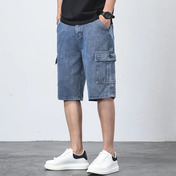 GRIT & GRAVEL - DENIM CARGO SHORTS