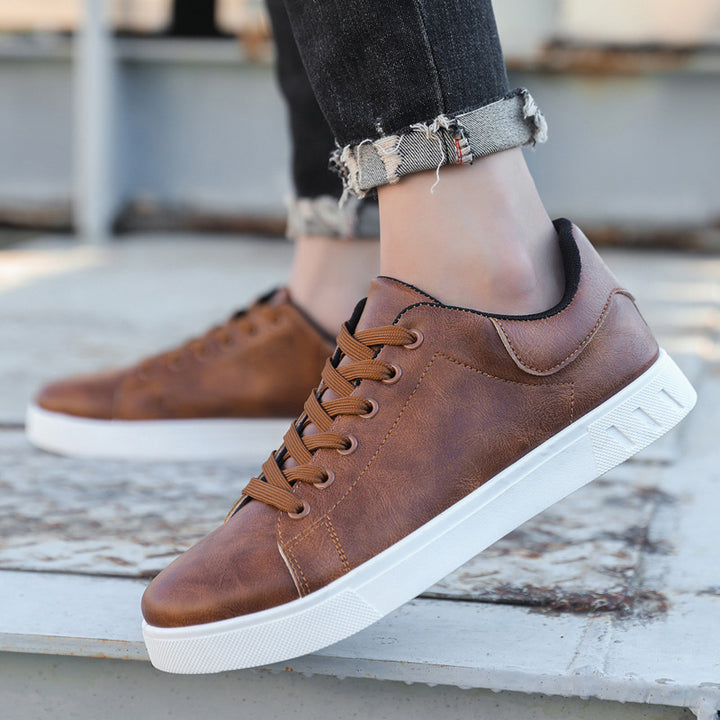 OWEN - LEATHER LOW-TOP SNEAKERS