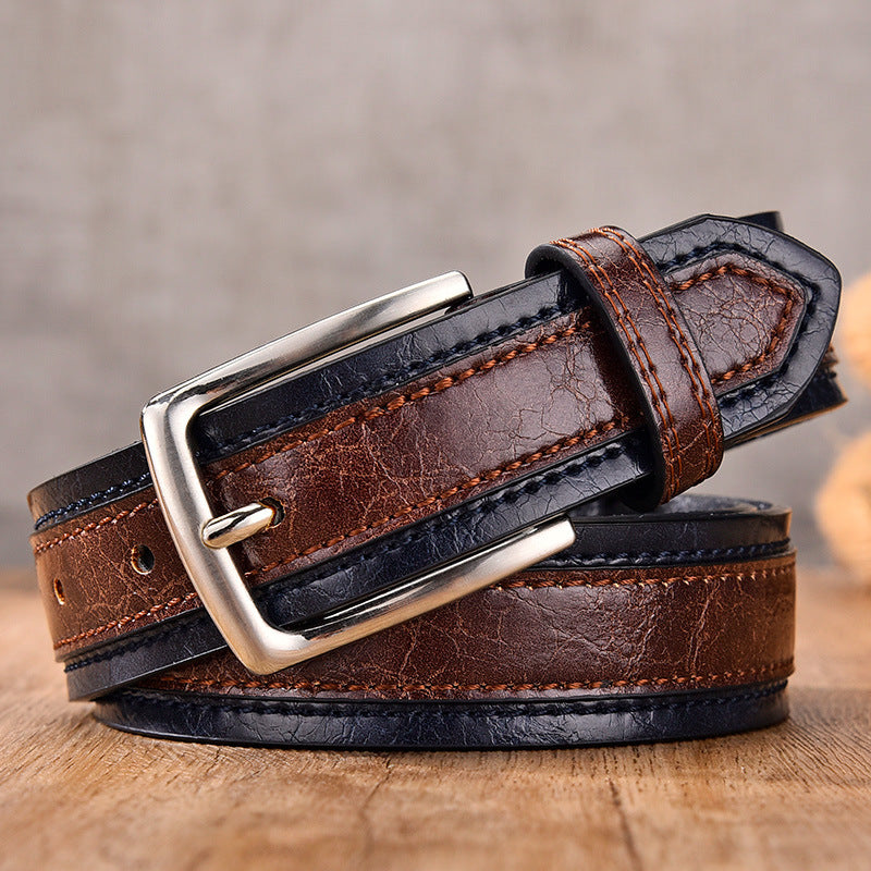 VALDINO - DUAL TONE LEATHER BELT