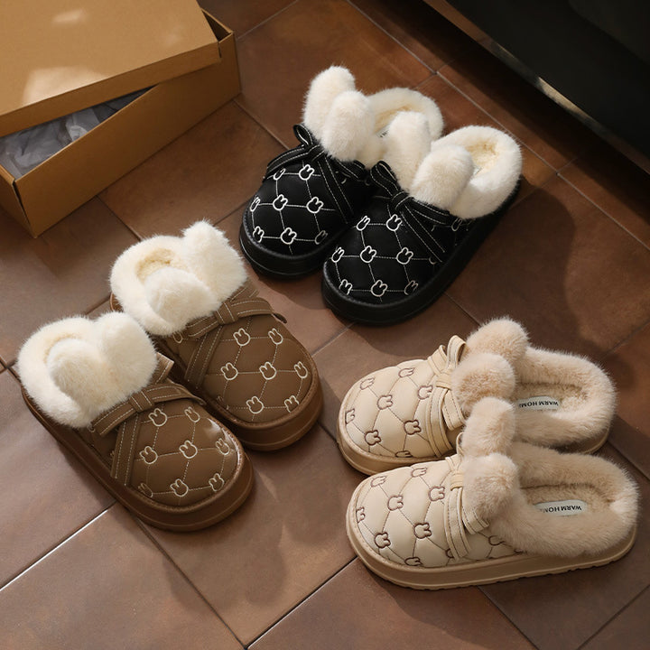 BUNNY - FAUX FUR SLIPPERS