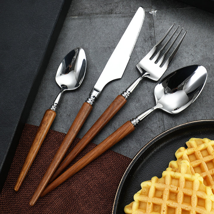 TIMBER - HARDWOOD CUTLERY SET