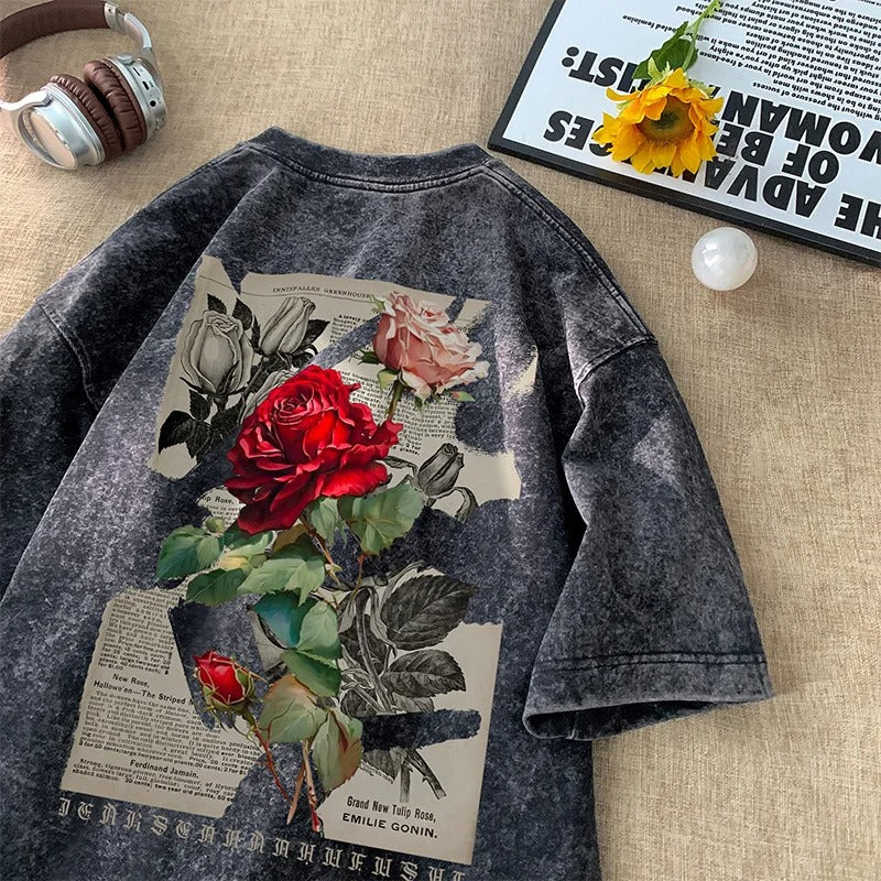 Artistic Rose Graphic Tee