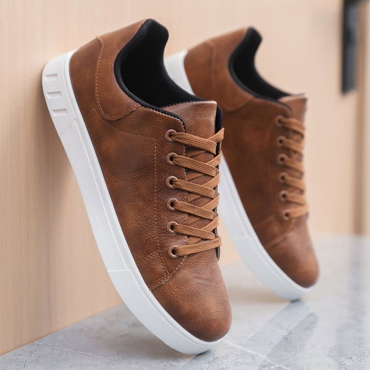 OWEN - LEATHER LOW-TOP SNEAKERS