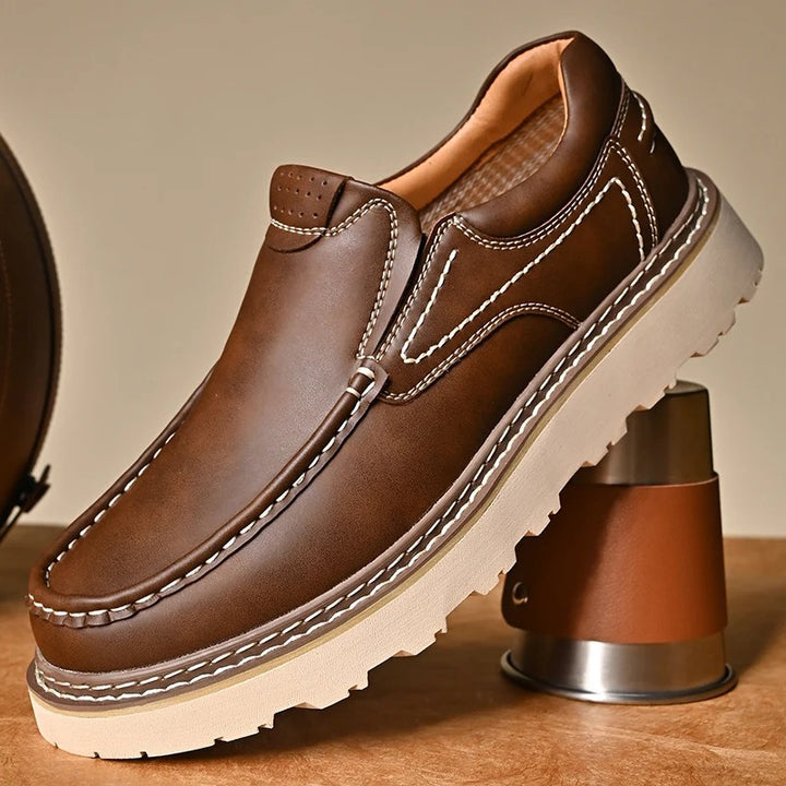 SAVOIR - GENUINE LEATHER SLIP-ON LOAFERS