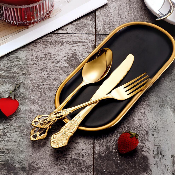 Luxe Noir Cutlery Set