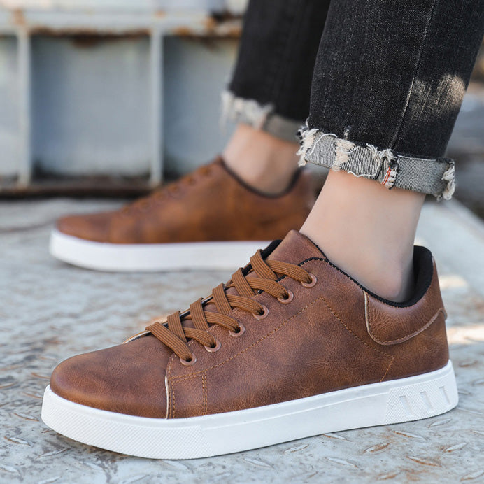 OWEN - LEATHER LOW-TOP SNEAKERS