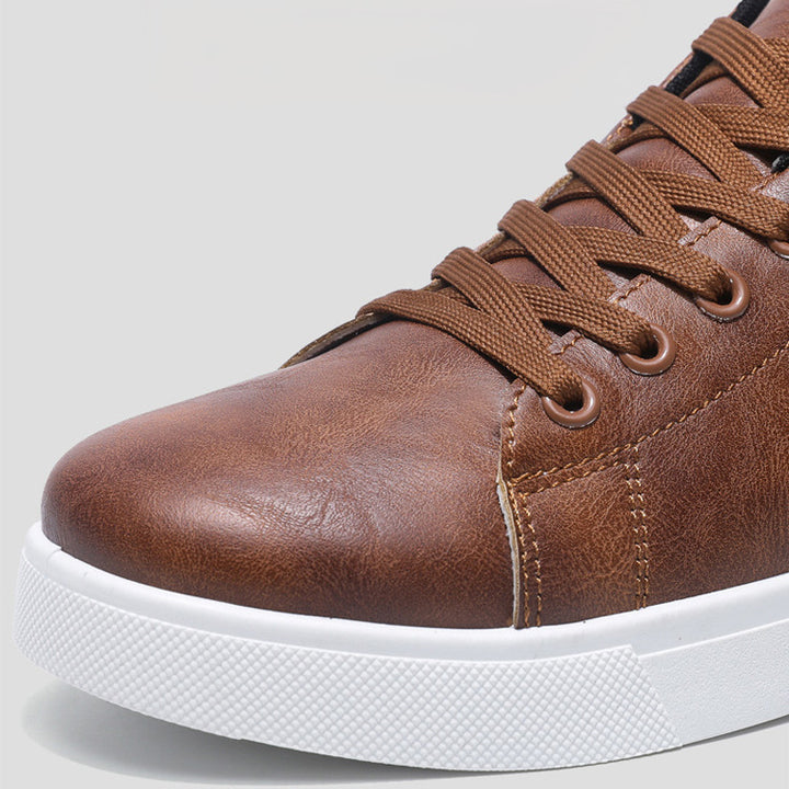 OWEN - LEATHER LOW-TOP SNEAKERS