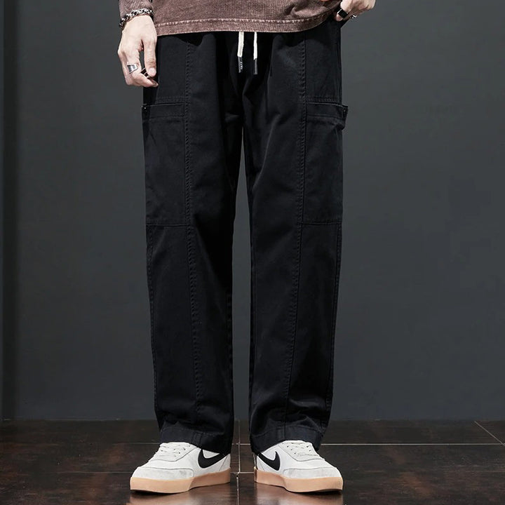 Pure Cotton Straight-Fit Pants