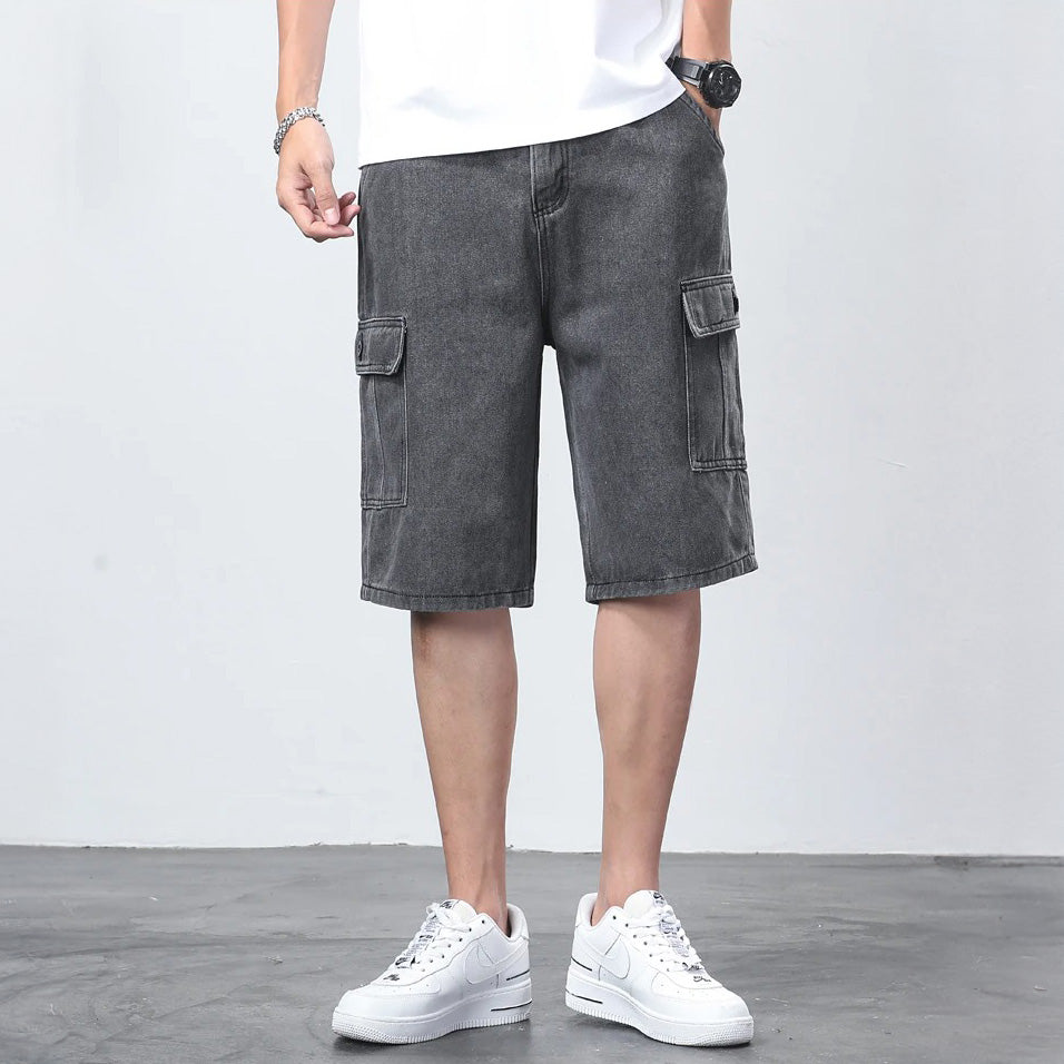 GRIT & GRAVEL - DENIM CARGO SHORTS