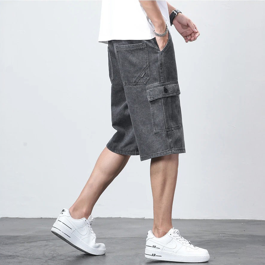 GRIT & GRAVEL - DENIM CARGO SHORTS