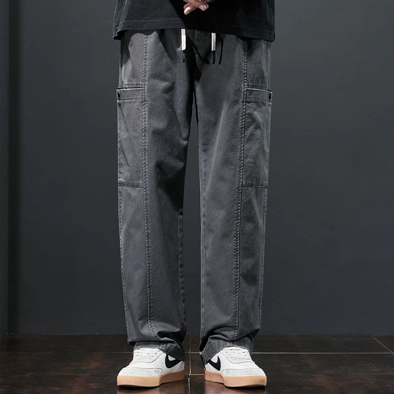 Pure Cotton Straight-Fit Pants