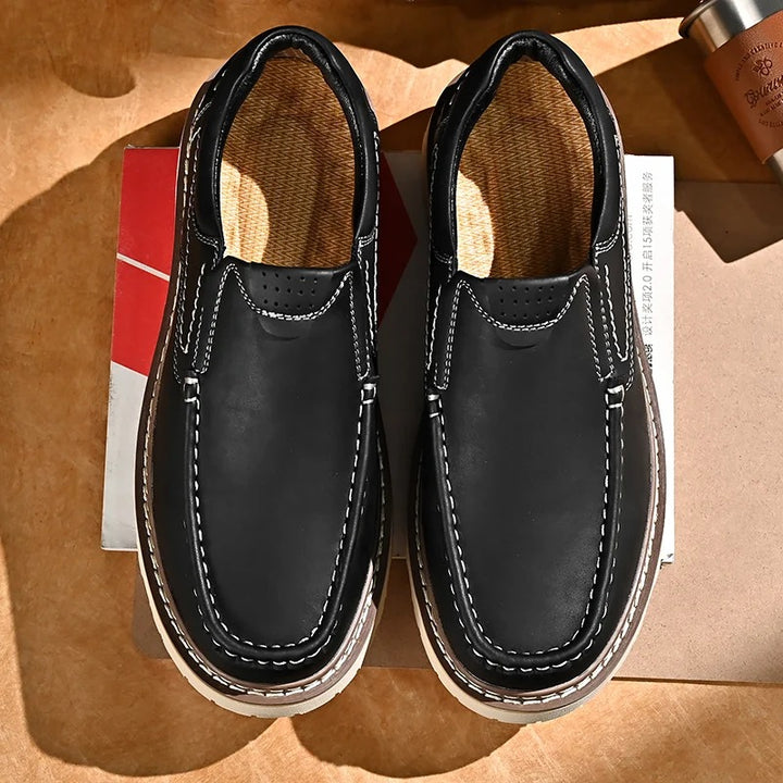 SAVOIR - GENUINE LEATHER SLIP-ON LOAFERS