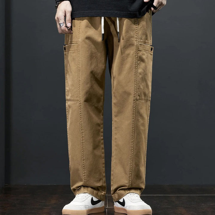 Pure Cotton Straight-Fit Pants