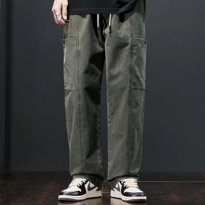 Pure Cotton Straight-Fit Pants