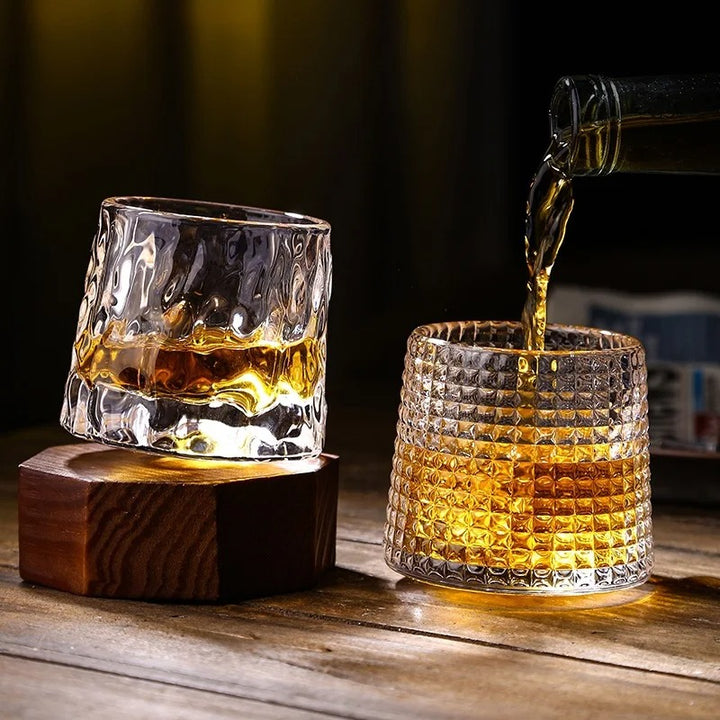 Connoisseur's Patterned Whiskey Glasses