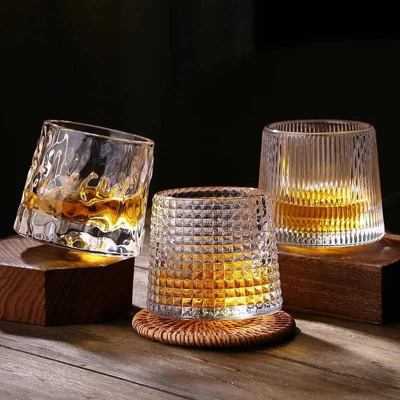 Connoisseur's Patterned Whiskey Glasses