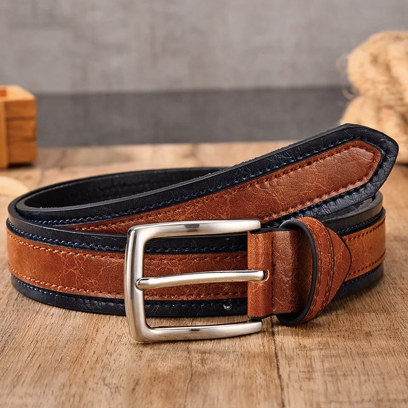 VALDINO - DUAL TONE LEATHER BELT