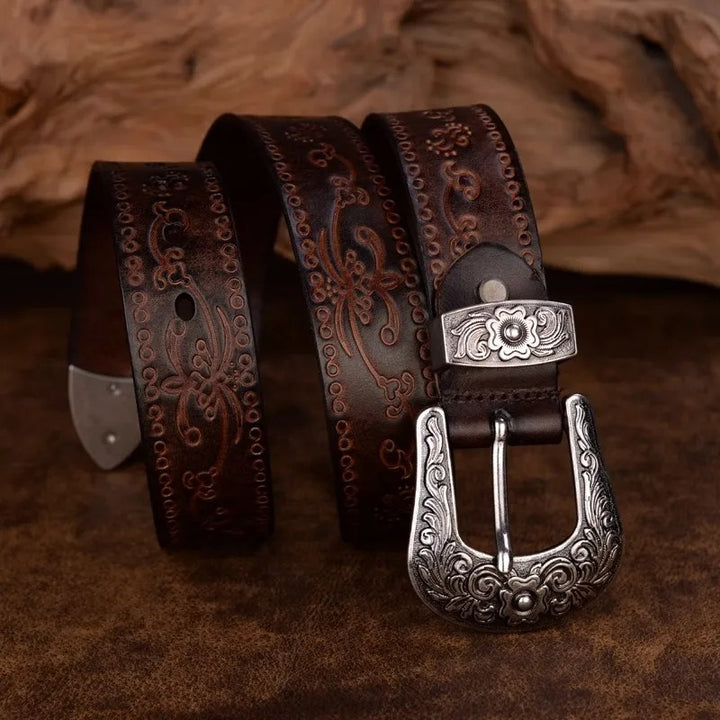 WESTERN - LEATHER COWBOY BELT