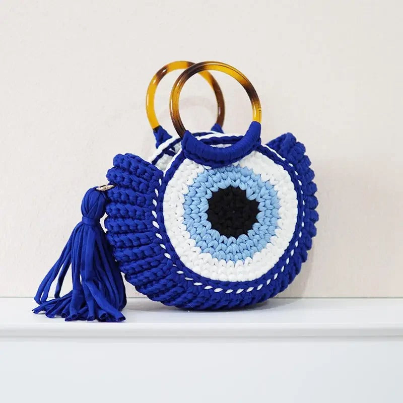 Evil Eye Crochet Handbag