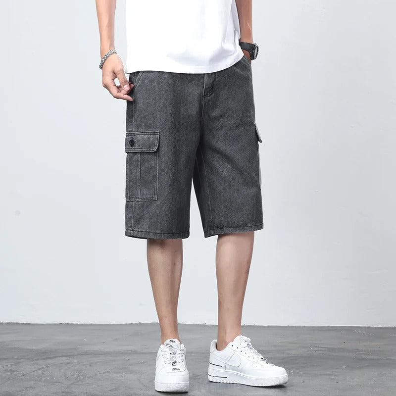 GRIT & GRAVEL - DENIM CARGO SHORTS