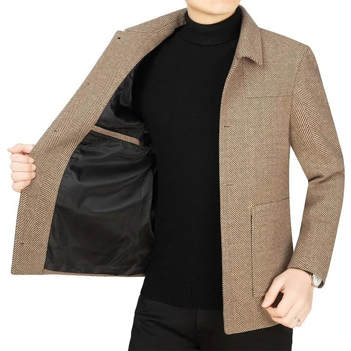 Herringbone Cashmere Jacket