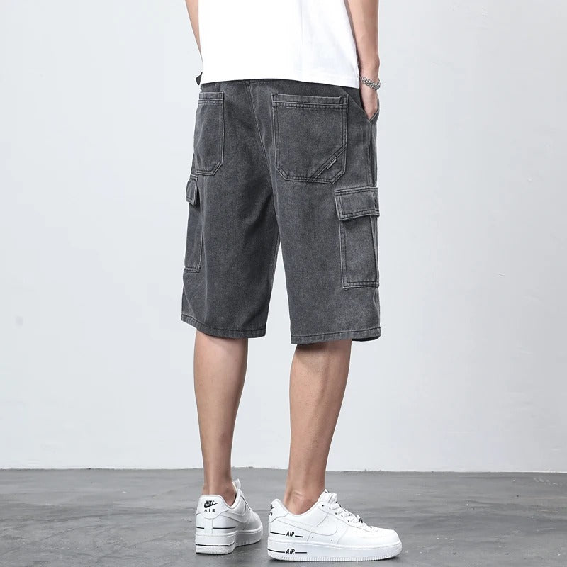 GRIT & GRAVEL - DENIM CARGO SHORTS