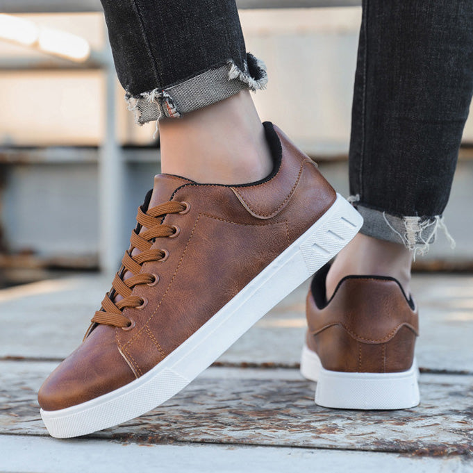 OWEN - LEATHER LOW-TOP SNEAKERS