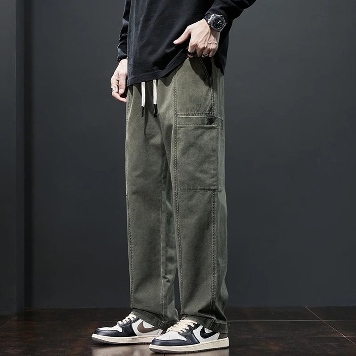 Pure Cotton Straight-Fit Pants