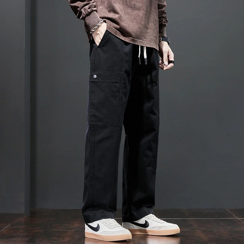 Pure Cotton Straight-Fit Pants