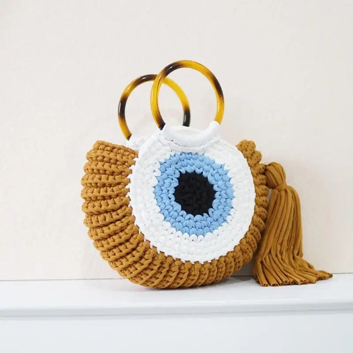 Evil Eye Crochet Handbag