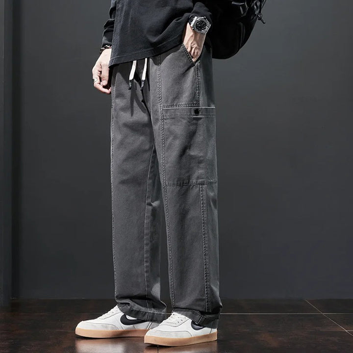 Pure Cotton Straight-Fit Pants